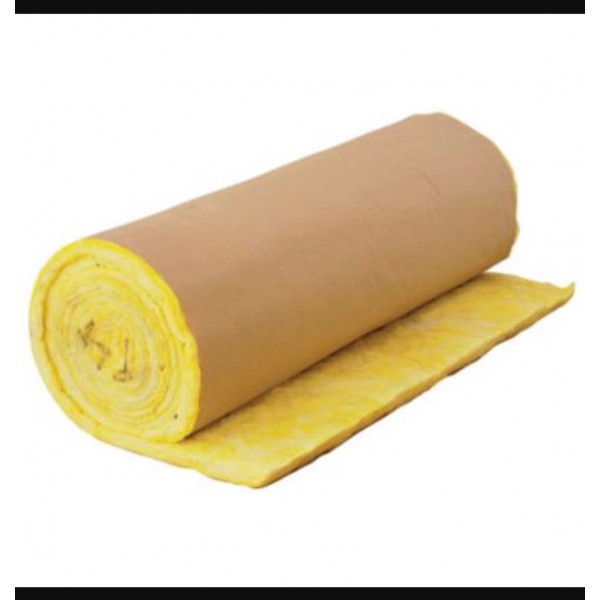 Lana vidrio 1 cara 100 x 1200 x 7.5ml rollo 9.0 m2