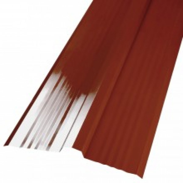 Caballete teja continua 403 x 3,0 mt. Terracota