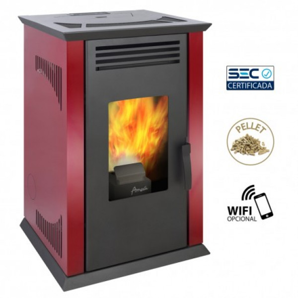 Estufa a pellet burdeo italy 8100 168 m2 amesti