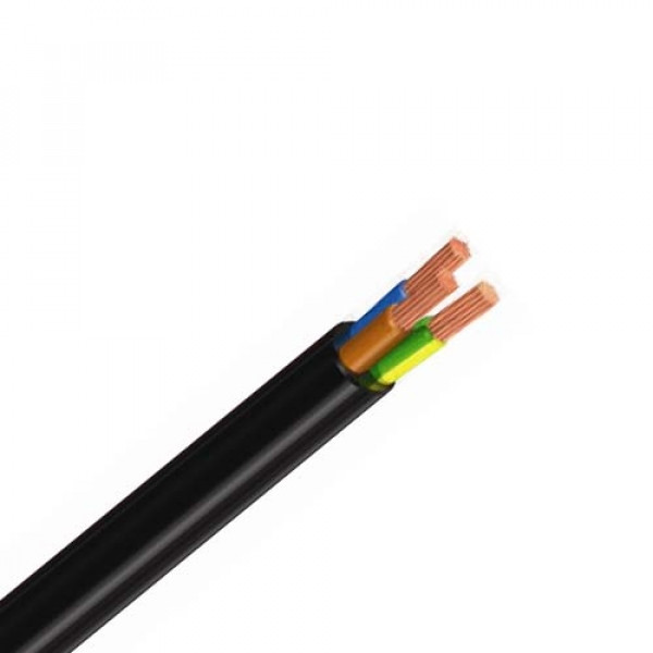 Cordon 3 x 2.5 mm negro x 1 mt