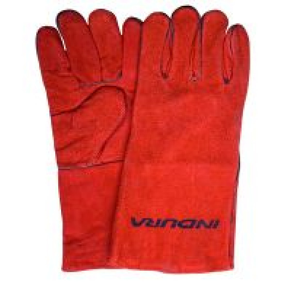 Guante soldador largo rojo