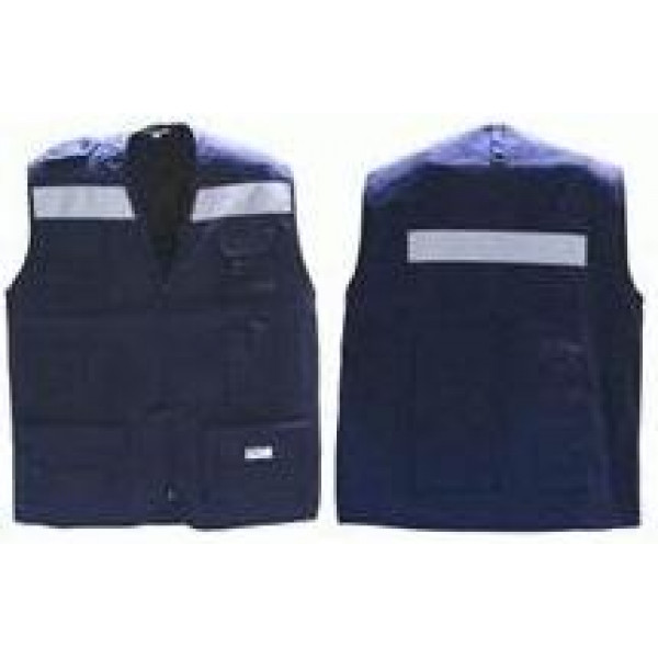 Chaleco geologo azul con reflectante talla xl