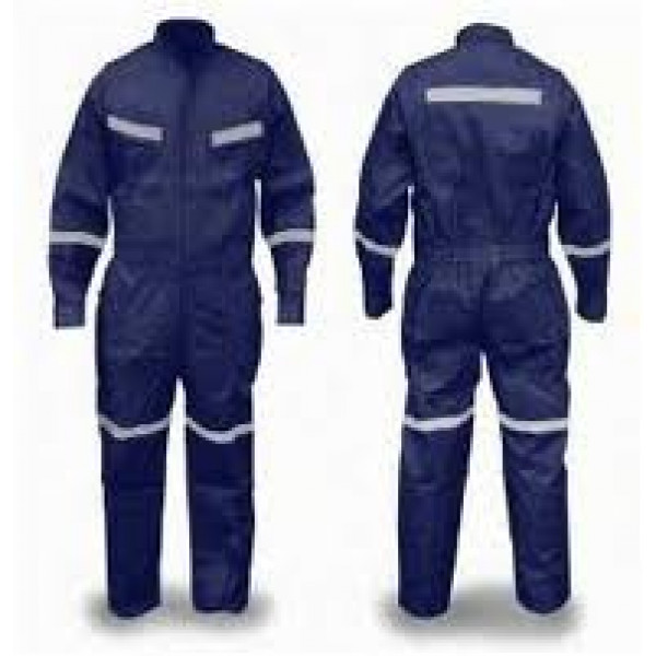 Overol gabardina azul c/reflect talla l