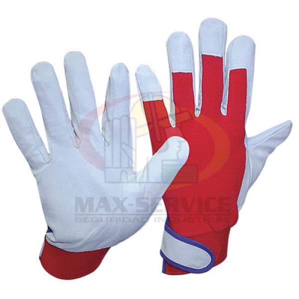 Guante cabritilla mxb reflectante con ajuste puno