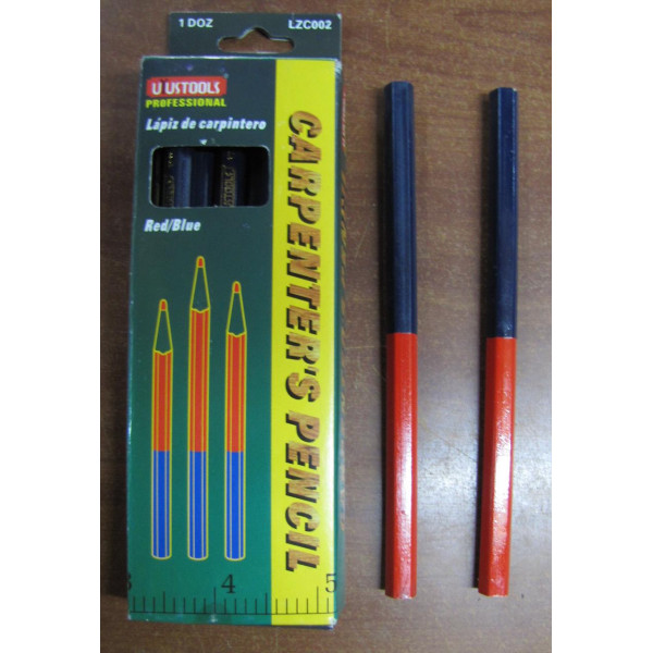 Lapiz carpintero bicolor grueso