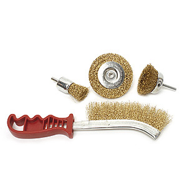 Cepillo acero ondulado set 4 piezas best job 