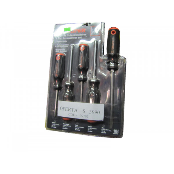 Juego destornillador (5 unid) truper
