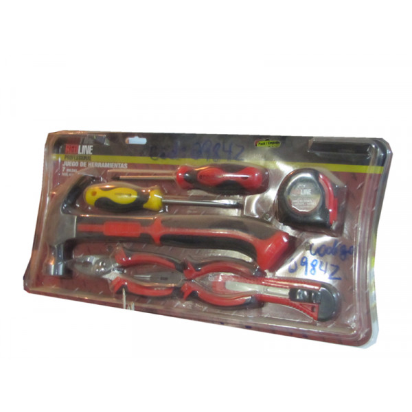 Juego herramientas 7 pzas. Red line 