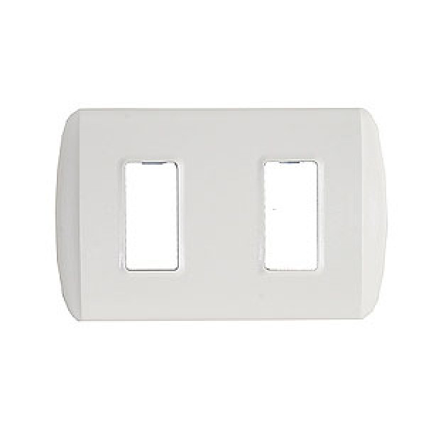 Tapa corriente doble embutida mec