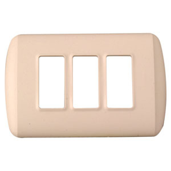 Tapa corriente triple embutida mec