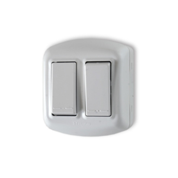 Interruptor doble sobrepuesto castillo 