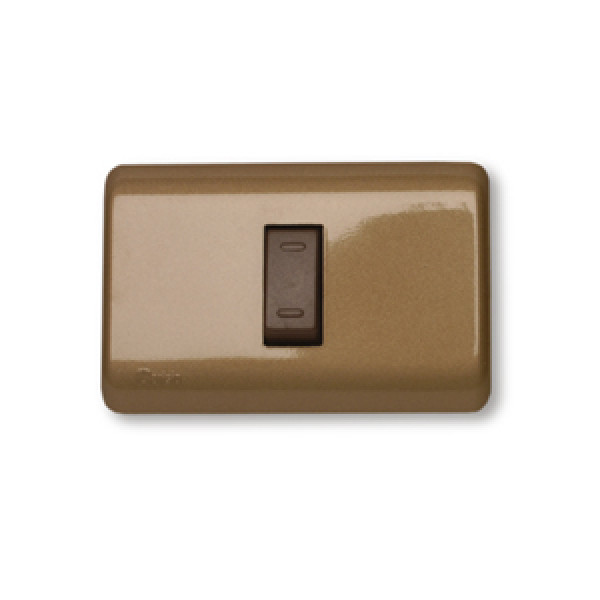Interruptor simple embutido bticino cafe