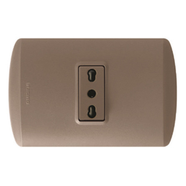 Enchufe simple embutido bticino cafe