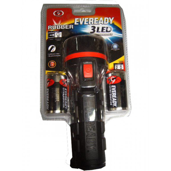 Linterna goma chica 2led eveready 