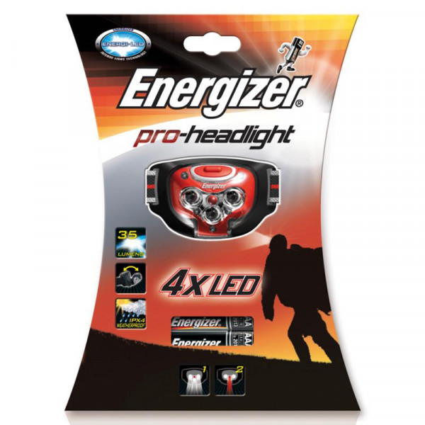 Linterna frontal hard case energizer 4led