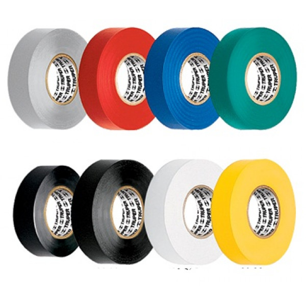 Huincha aisladora 19mm x 18mts amarillo truper 