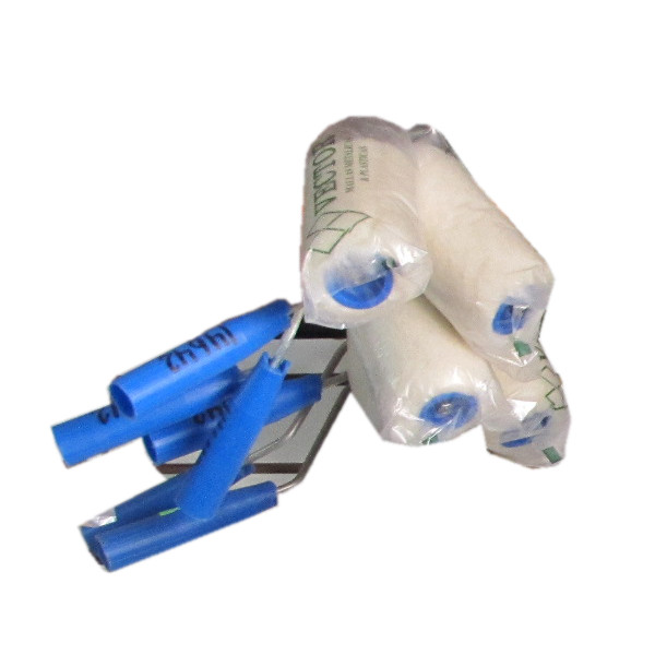 Rodillo chiporro natural m/azul 12 cm vector