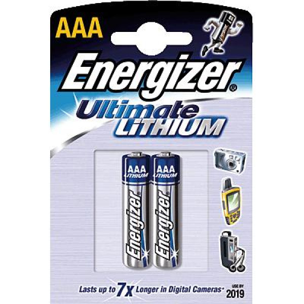 Pilas energizer lithium aaa x 2unidades
