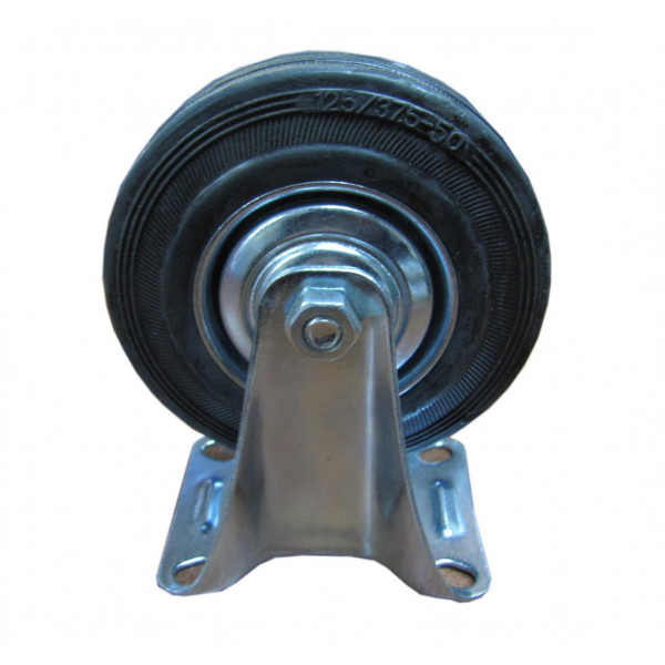 Rueda con base fija llanta metalica 4 unidad