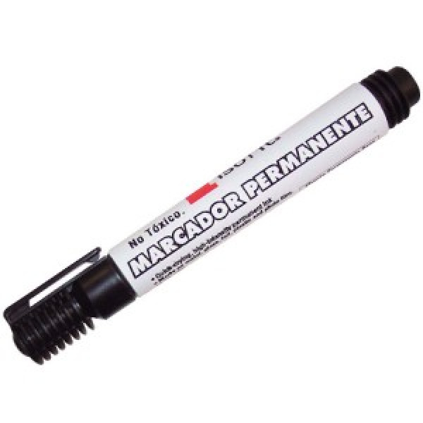 Plumon permanente negro p/biselada