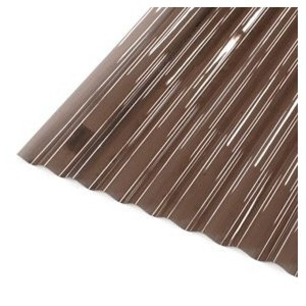 Plancha policarbonato acanalado 0.7 mm x 2.0 mt bronce