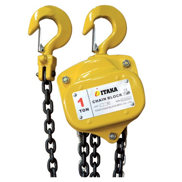 Tecle con cadena 3mt 1 tonelada itaka