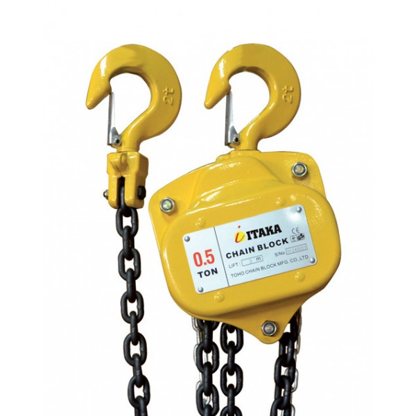 Tecle con cadena 3mt 0,5 tonelada itaka