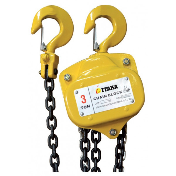 Tecle con cadena 3mt 3 tonelada itaka