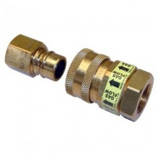 Conector rapido 1/2 con stop teak
