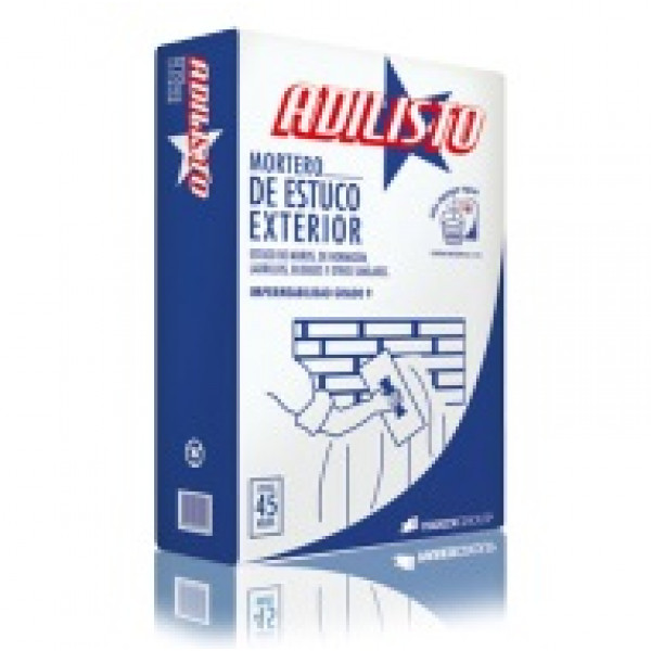 Mortero estuco exterior 25 kg adilisto 