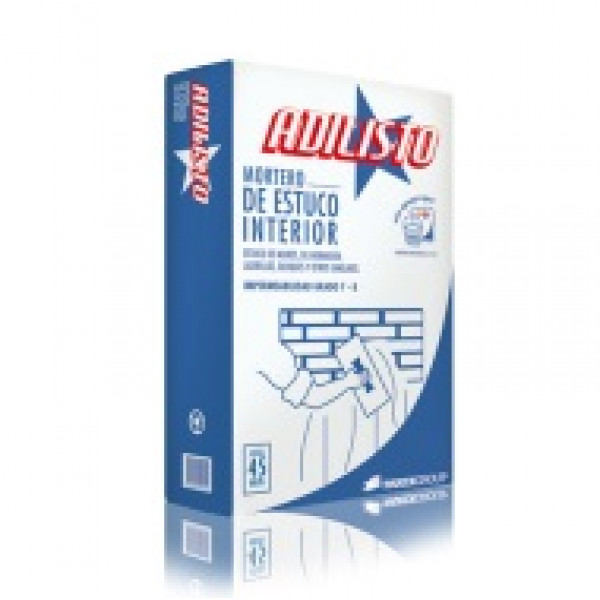 Mortero estuco interior 25 kg adilisto 