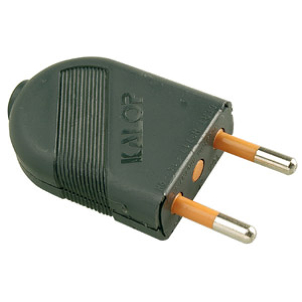 Enchufe macho s/t negro kalop