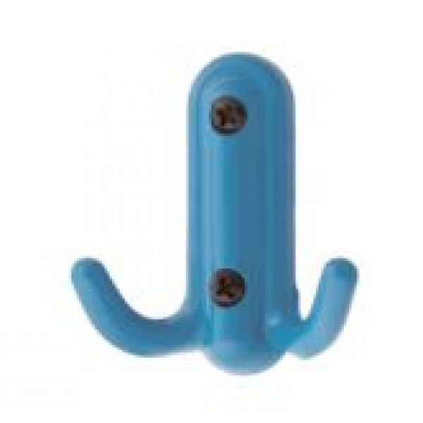 Percha metalica 2 gancho poli