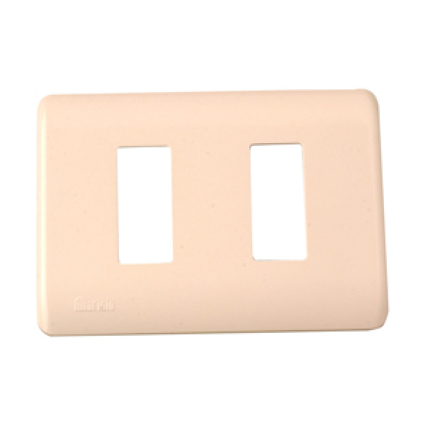 Placa 2 puestos marisio blanca