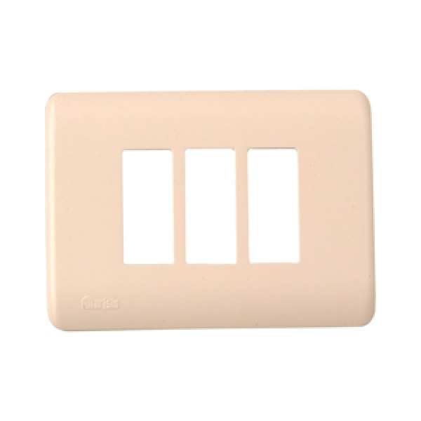 Placa 3 puestos marisio blanca