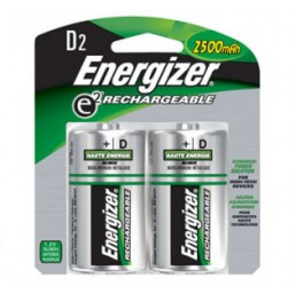 Pilas energizer recargables grande x 2 unidades