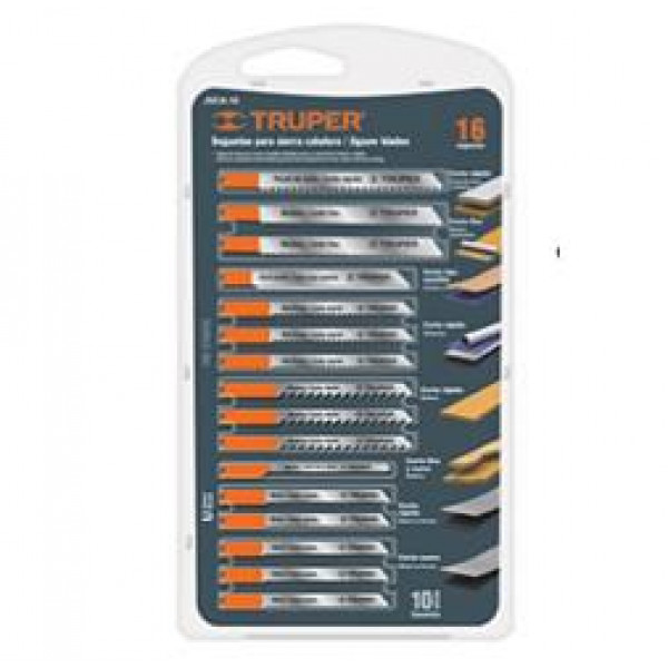 Juego caladora truper 16 piezas