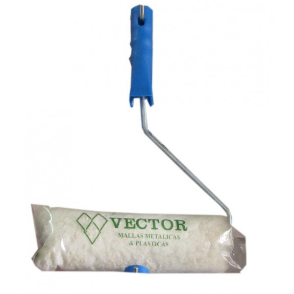 Rodillo chiporro natural mango azul 18 cm vector