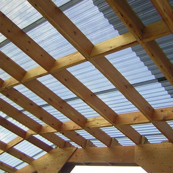 Plancha policarbonato acanalado 0.5 mm x 3.0 mt transparente